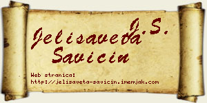Jelisaveta Savičin vizit kartica
